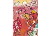 LE CLOWN PEINTRE(ETUDE) by Marc Chagall